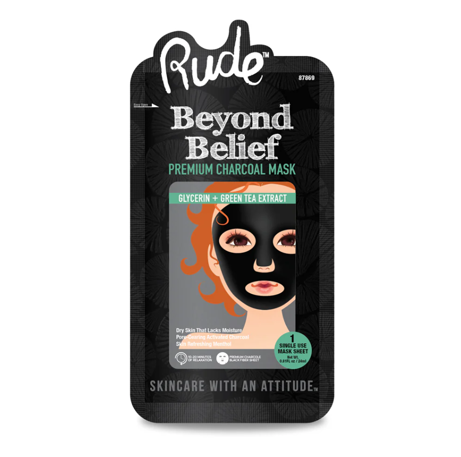 RUDE Beyond Belief Purifying Charcoal Face Mask